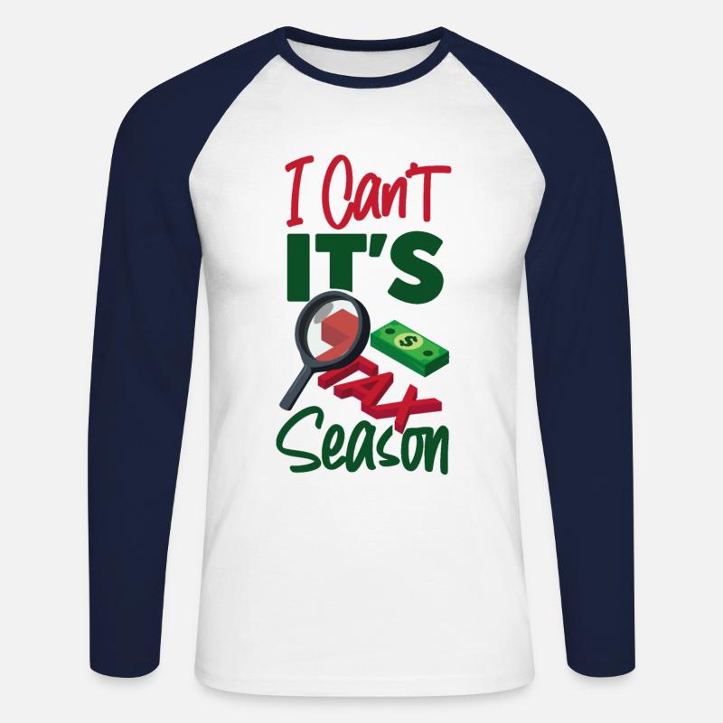 Comptable Comptable Comptable - T-shirt baseball manches longues Homme - blanc/marine