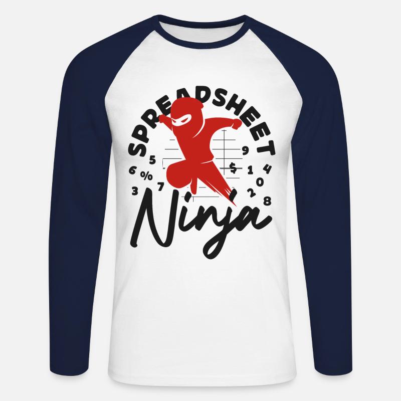 Accountant Bookkeeper Accounting - Unisex Baseballshirt langarm - Weiß/Navy