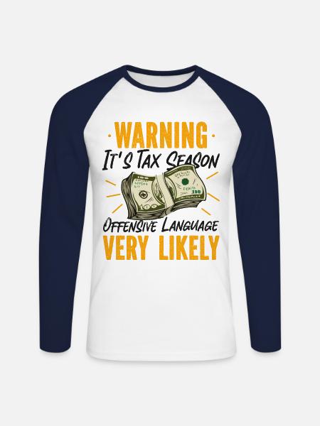 Accountant Bookkeeper Accounting - Unisex Long Sleeve Baseball T-Shirt - white/navy