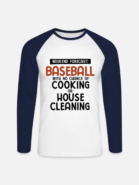 Baseball - Unisex Baseballshirt langarm - Weiß/Navy