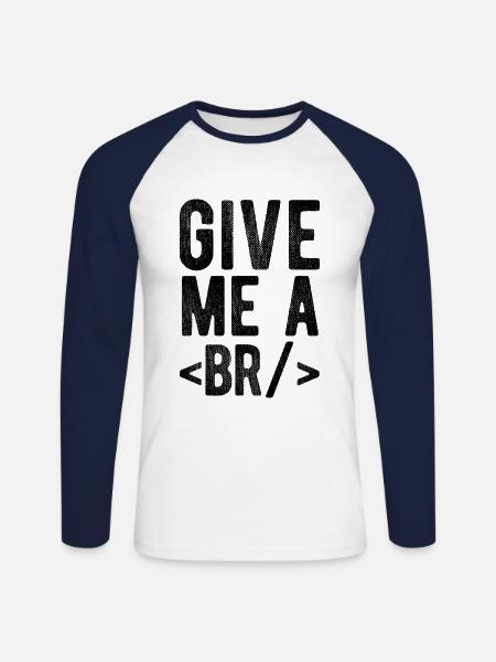 Software Ingenieur Informatiker Programmierer - Unisex Baseballshirt langarm - Weiß/Navy