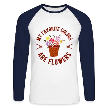 Landschaftsgärtner Hobbygärtner Gärtner - Unisex Baseballshirt langarm - Weiß/Navy - Vorne - Nik (191cm)