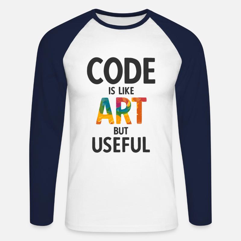 Software Ingenieur Informatiker Programmierer - Unisex Baseballshirt langarm - Weiß/Navy