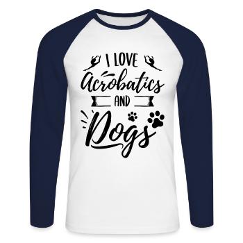 I Love Acrobatics Graphic Acrobat Gymnastics Gymna - Unisex Baseballshirt langarm - Weiß/Navy - Vorne - Nik (191cm)