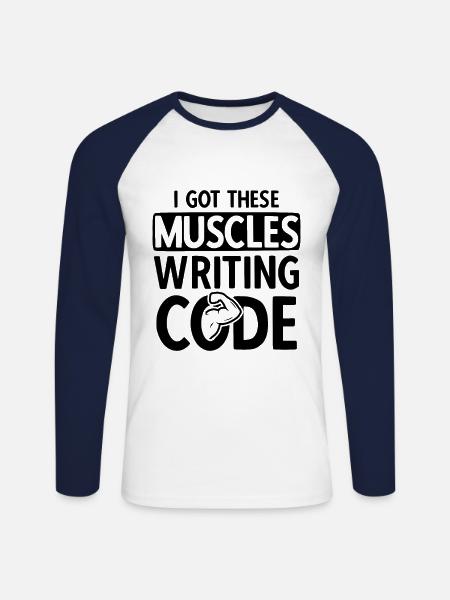 Software Ingenieur Informatiker Programmierer - Unisex Baseballshirt langarm - Weiß/Navy