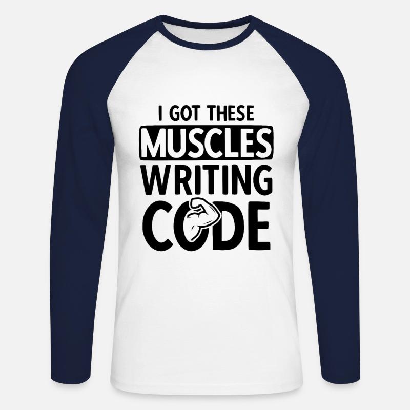 Software Ingenieur Informatiker Programmierer - Unisex Baseballshirt langarm - Weiß/Navy