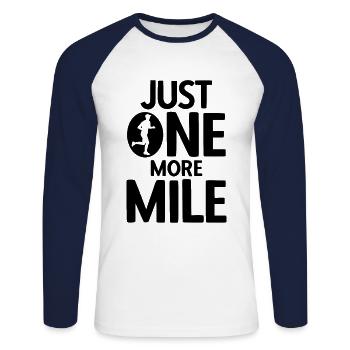 Läufer Joggen - Unisex Baseballshirt langarm - Weiß/Navy - Vorne - Nik (191cm)