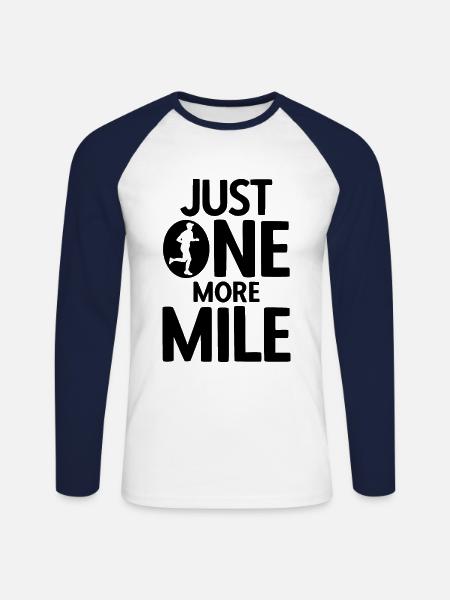 Läufer Joggen - Unisex Baseballshirt langarm - Weiß/Navy