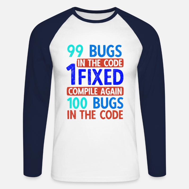 Software Ingenieur Informatiker Programmierer - Unisex Baseballshirt langarm - Weiß/Navy