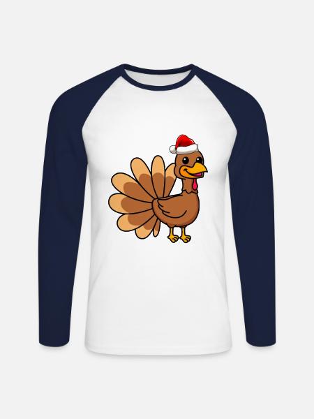 Truthan Comic Christmas - Unisex Long Sleeve Baseball T-Shirt - white/navy
