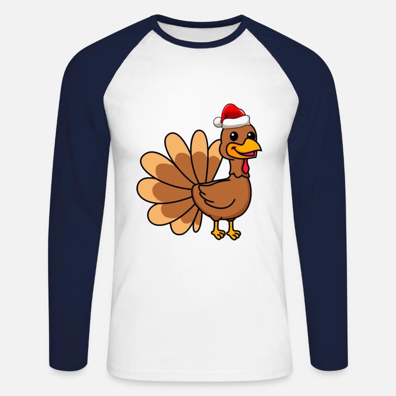 Truthan Comic Weihnachten - Unisex Baseballshirt langarm - Weiß/Navy