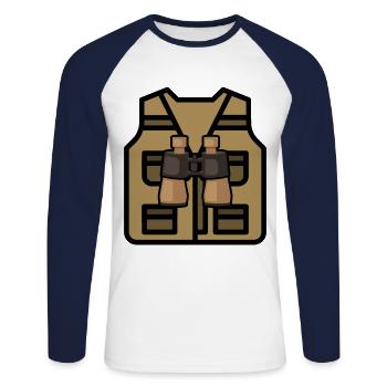 Costume Graphic Animal Keeper Zoo Keeper Animal Lo - Unisex Baseballshirt langarm - Weiß/Navy - Vorne - Nik (191cm)