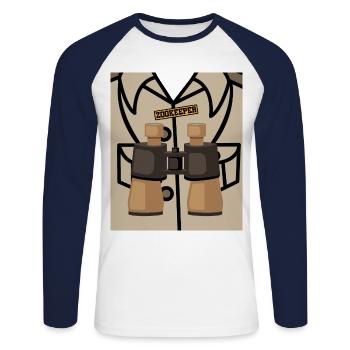 Costume Graphic Animal Keeper Zoo Keeper Animal Lo - Unisex Baseballshirt langarm - Weiß/Navy - Vorne - Nik (191cm)