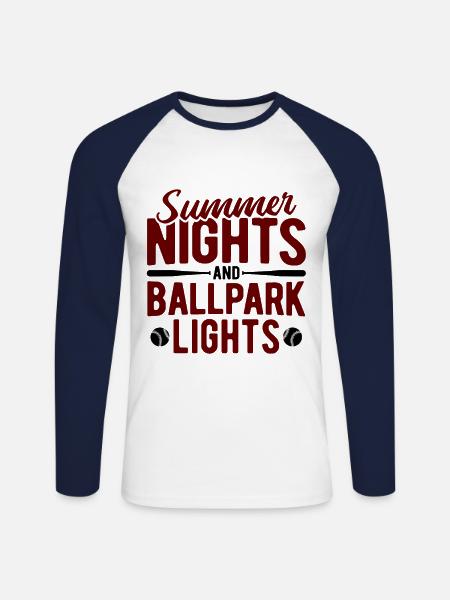 Baseball - Unisex Baseballshirt langarm - Weiß/Navy