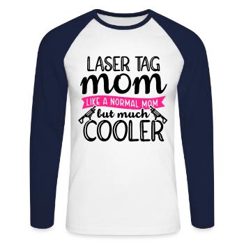 Im A Laser Tag Mom Just Like A Normal Mom Except M - Unisex Baseballshirt langarm - Weiß/Navy - Vorne - Nik (191cm)