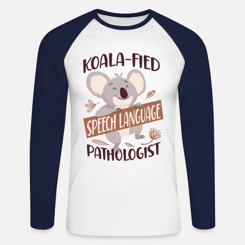Speech Therapist Therapy Assistant - Unisex Baseballshirt langarm - Weiß/Navy