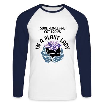 Landschaftsgärtner Hobbygärtner Gärtner - Unisex Baseballshirt langarm - Weiß/Navy - Vorne - Nik (191cm)
