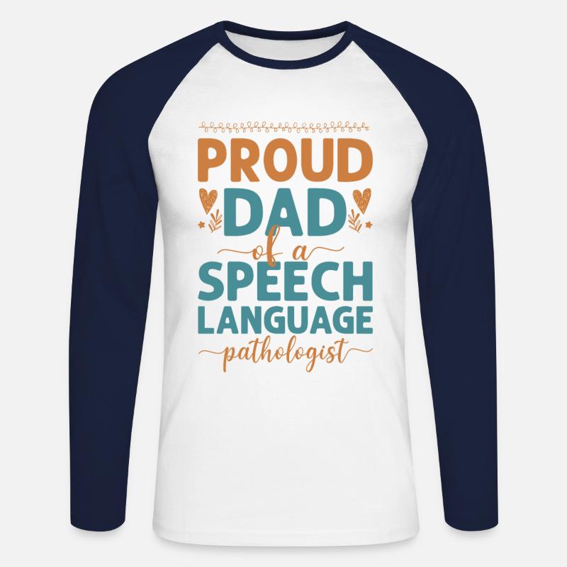 Speech Therapist Therapy Assistant - Unisex Baseballshirt langarm - Weiß/Navy