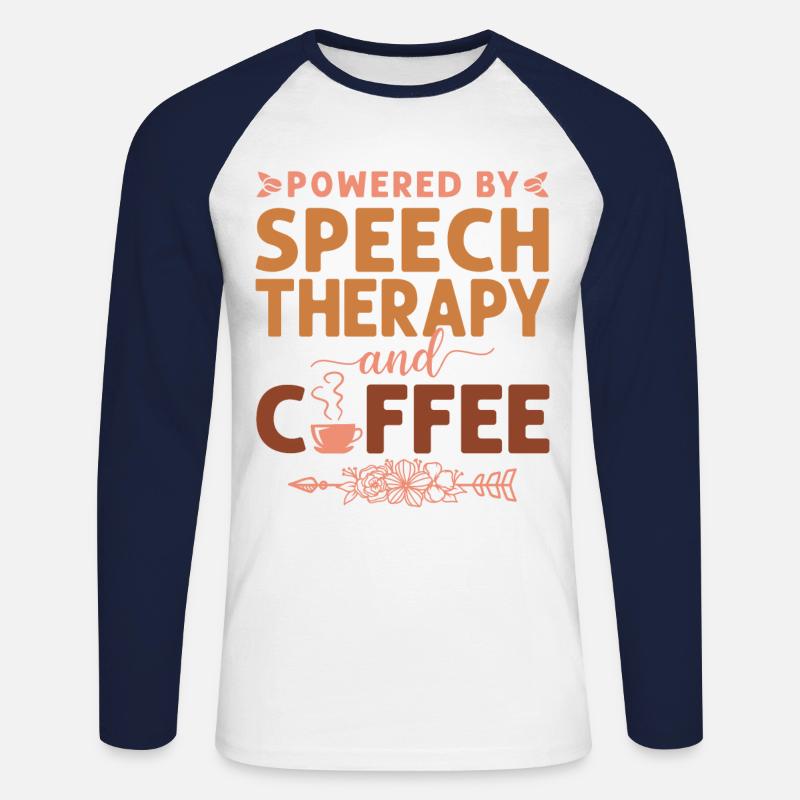 Speech Therapist Therapy Assistant - Unisex Baseballshirt langarm - Weiß/Navy