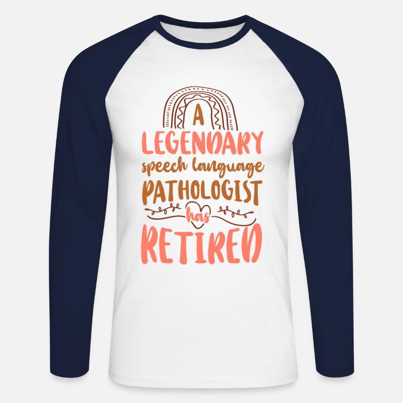 Speech Therapist Therapy Assistant - Unisex Baseballshirt langarm - Weiß/Navy