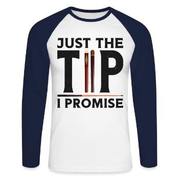 Billiards Pool Player Ball Vintage - Unisex Long Sleeve Baseball T-Shirt - white/navy - Front - Nik (191cm)
