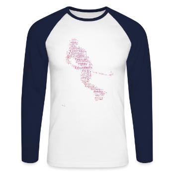 Innebandy Floorball Salibandy Women's Floorball Game - Unisex Long Sleeve Baseball T-Shirt - white/navy - Front - Nik (191cm)