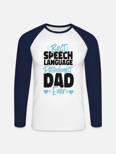 Speech Therapist Therapy Assistant - Unisex Long Sleeve Baseball T-Shirt - white/navy