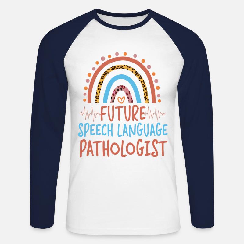 Speech Therapist Therapy Assistant - Unisex Baseballshirt langarm - Weiß/Navy
