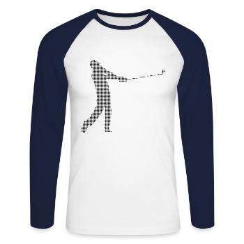 Gulf - Unisex Long Sleeve Baseball T-Shirt - white/navy - Front - Nik (191cm)