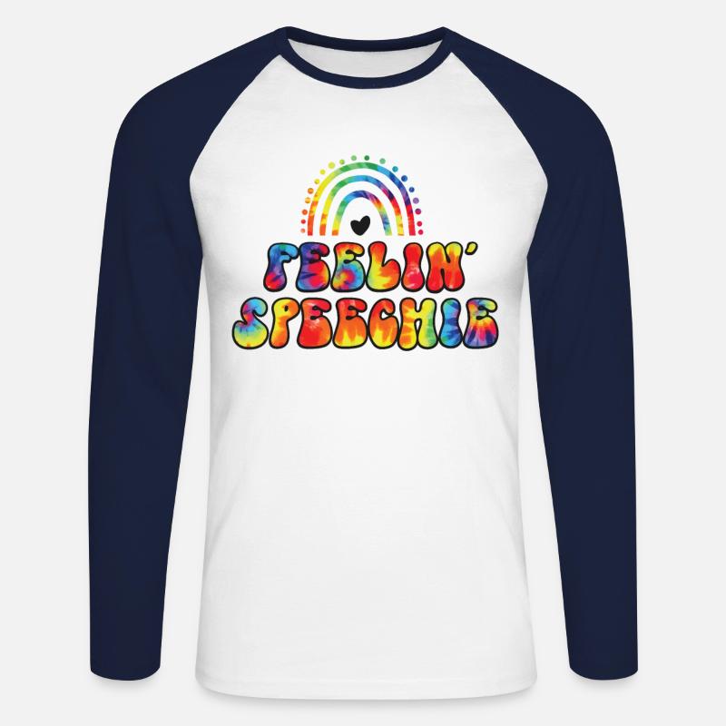 Speech Therapist Therapy Assistant - Unisex Baseballshirt langarm - Weiß/Navy
