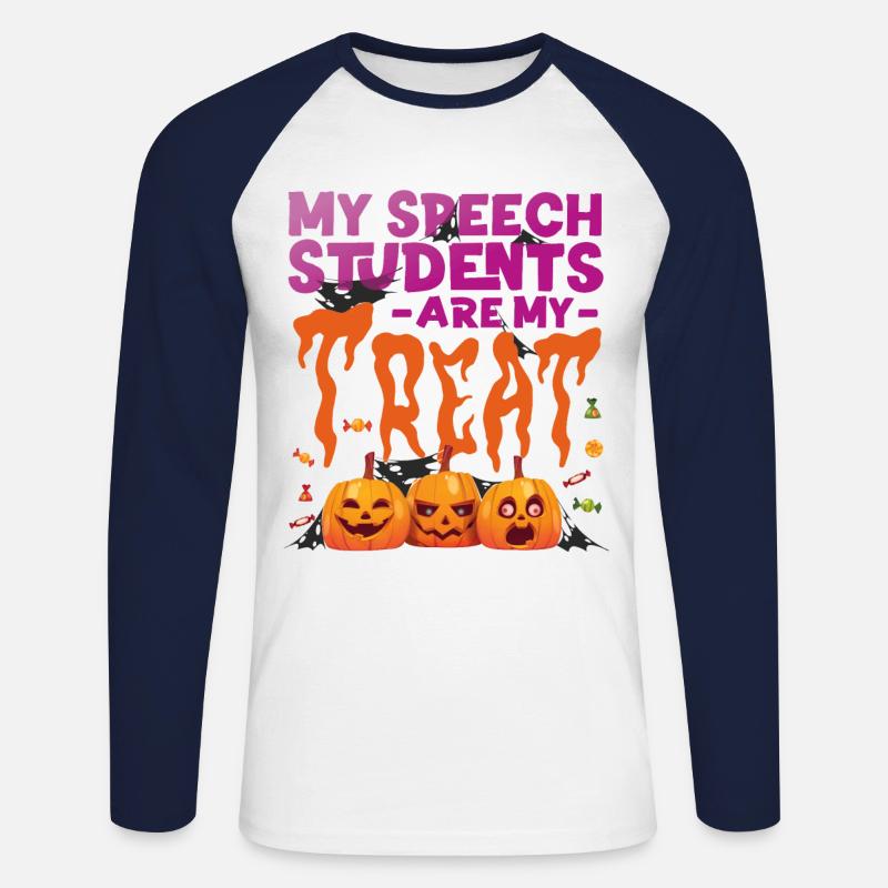 Speech Therapist Therapy Assistant - Unisex Baseballshirt langarm - Weiß/Navy