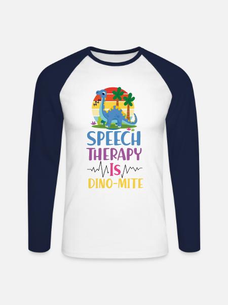 Assistant orthophoniste - T-shirt baseball manches longues Homme - blanc/marine