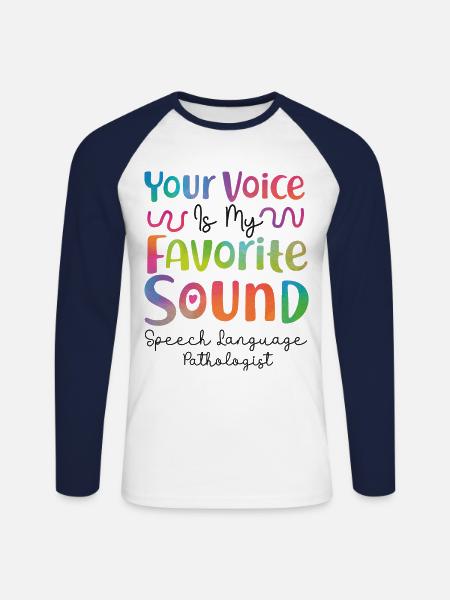 Speech Therapist Therapy Assistant - Unisex Long Sleeve Baseball T-Shirt - white/navy
