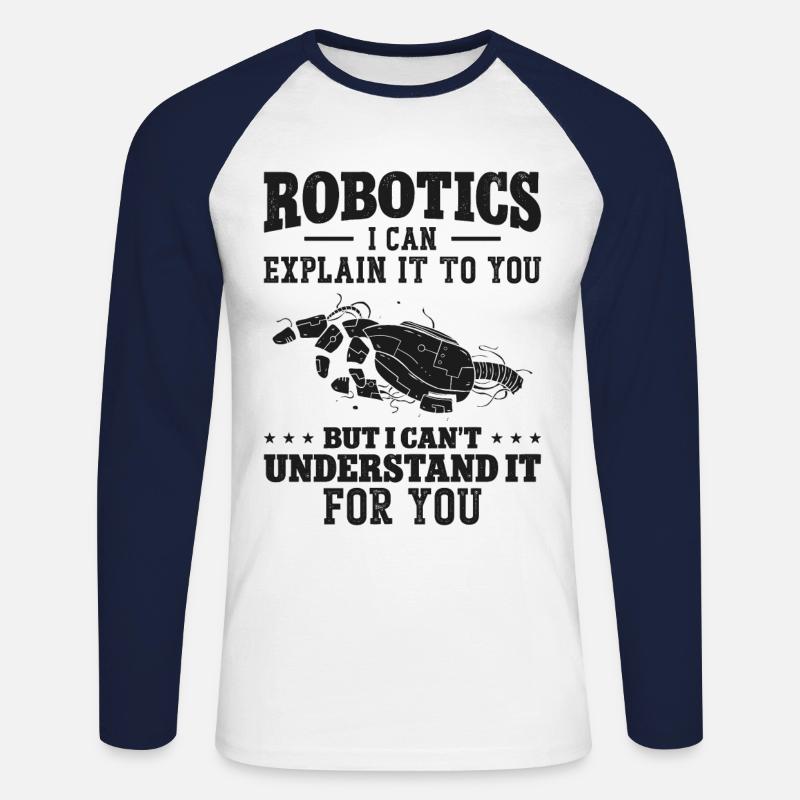 Robot Robotics Engineer Robotics I - Unisex Baseballshirt langarm - Weiß/Navy
