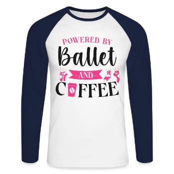 Ballet Dancer Dance Girl Ballerina - Unisex Baseballshirt langarm - Weiß/Navy - Vorne - Nik (191cm)