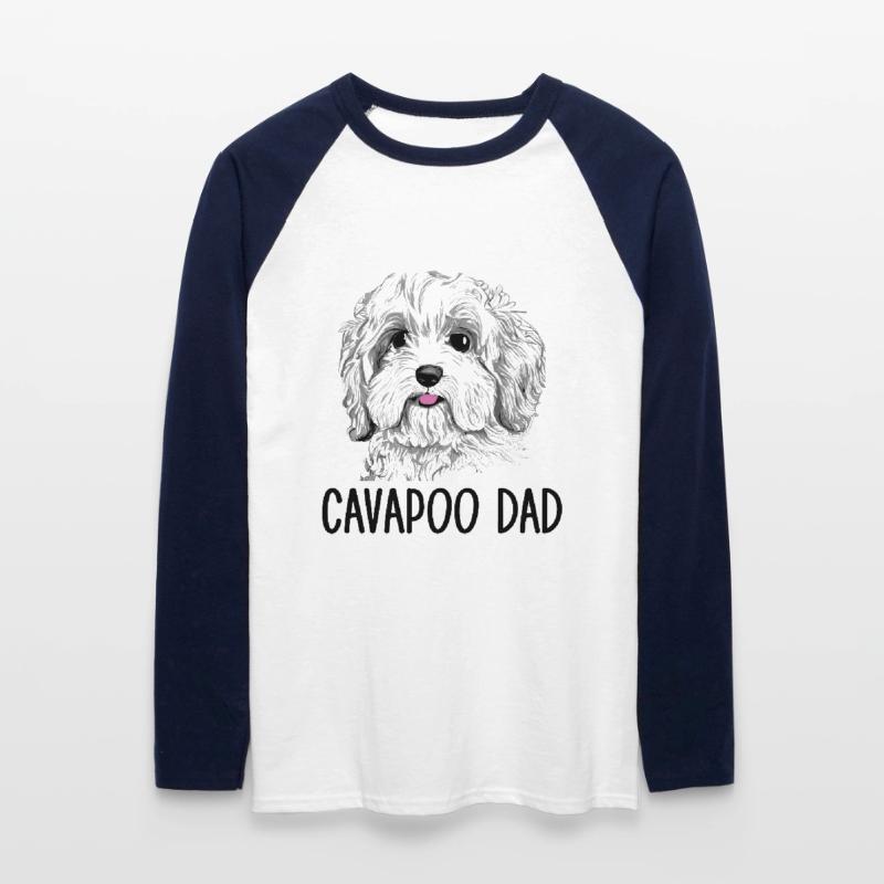 cavapoo dad, cavapoo Unisex Baseballshirt langarm