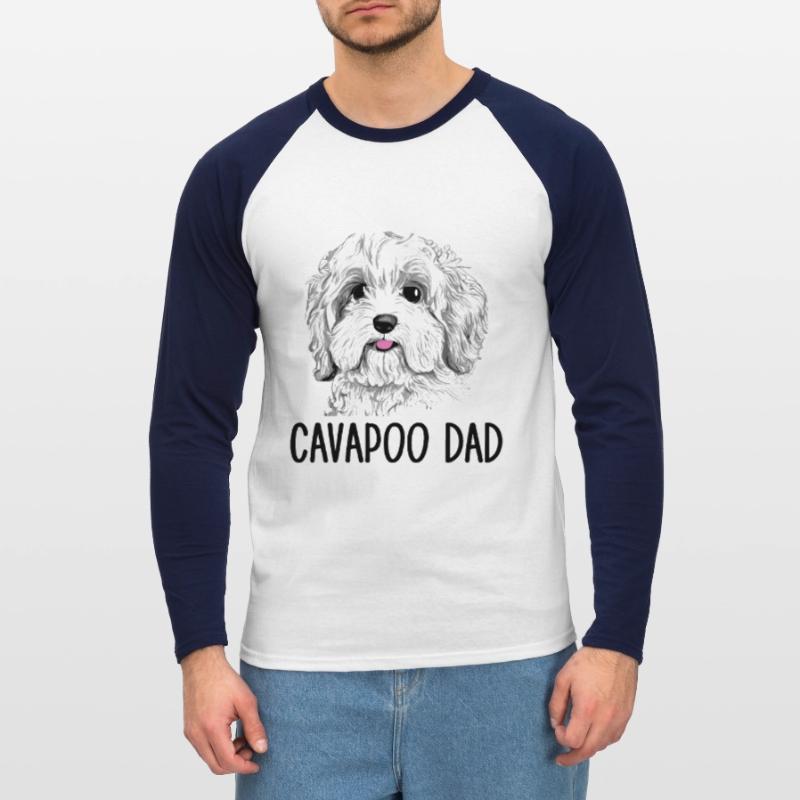 cavapoo dad, cavapoo Unisex Baseballshirt langarm