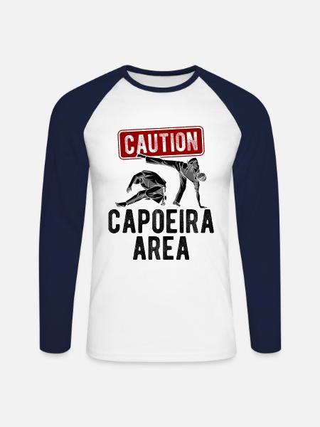 Capoeira - Unisex Baseballshirt langarm - Weiß/Navy