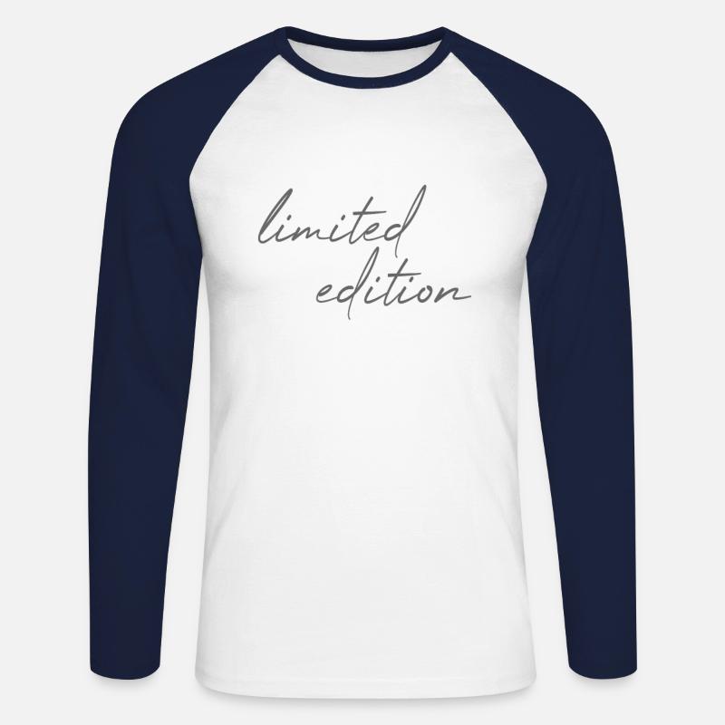 limited edition - Unisex Baseballshirt langarm - Weiß/Navy