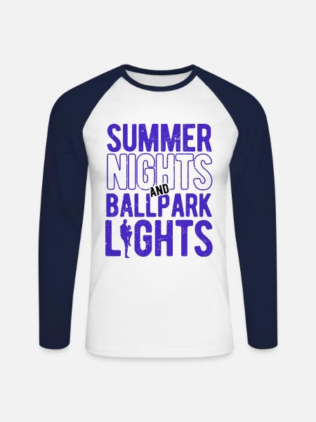 Baseball - Unisex Baseballshirt langarm - Weiß/Navy
