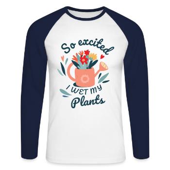 Landschaftsgärtner Hobbygärtner Gärtner - Unisex Baseballshirt langarm - Weiß/Navy - Vorne - Nik (191cm)