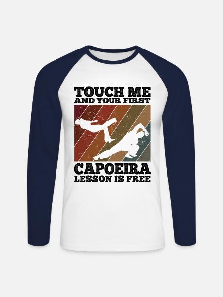 Capoeira - Unisex Baseballshirt langarm - Weiß/Navy