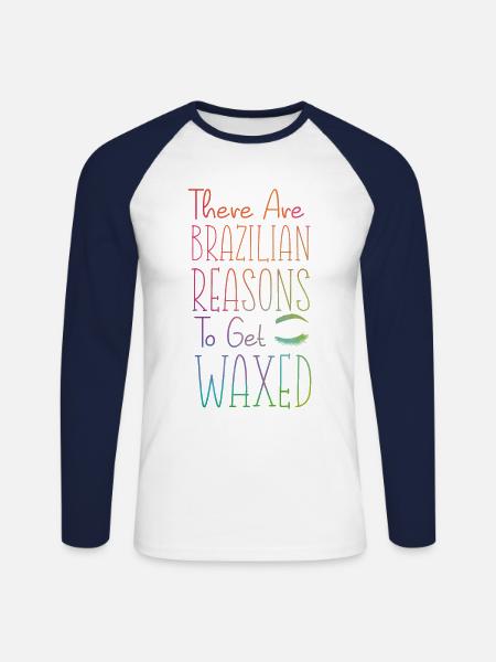 Cute Esthetician Skincare - Unisex Baseballshirt langarm - Weiß/Navy