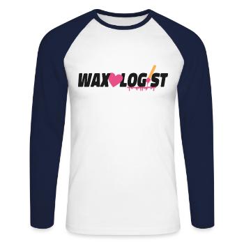Cute Esthetician Skincare - Unisex Baseballshirt langarm - Weiß/Navy - Vorne - Nik (191cm)