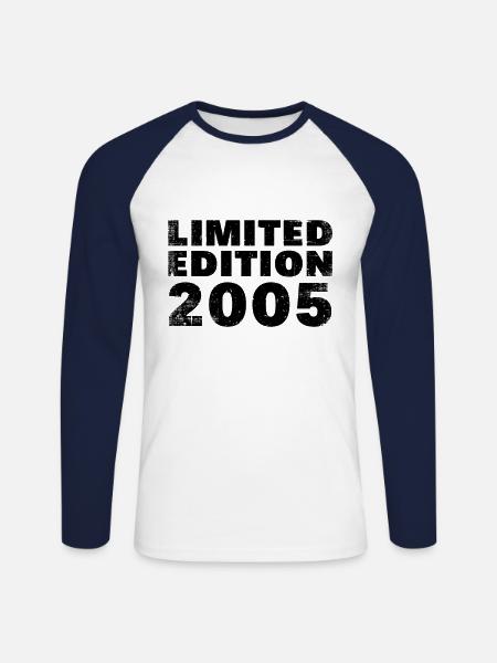 Edition limitée 2005 - T-shirt baseball manches longues Homme - blanc/marine