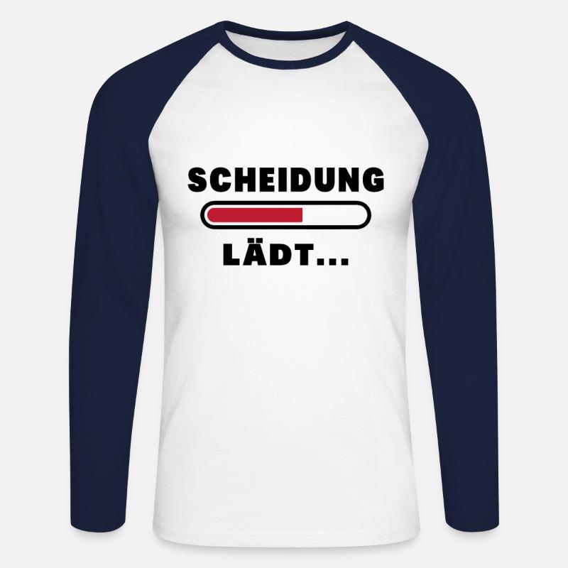 Scheidung Lädt Ladebar - Unisex Baseballshirt langarm - Weiß/Navy