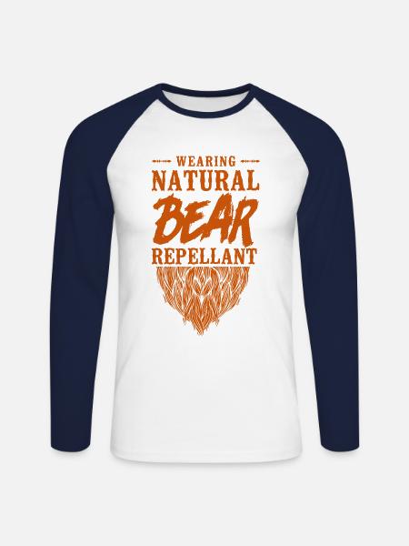 Beard Lover Bearded Man Ginger - Unisex Long Sleeve Baseball T-Shirt - white/navy