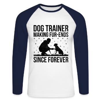 Dog Trainer Dog Training Training Dogs Pet Care Pr - Unisex Long Sleeve Baseball T-Shirt - white/navy - Front - Nik (191cm)