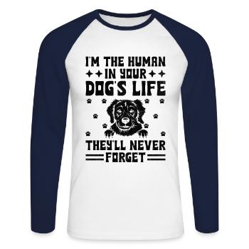 Dog Trainer Dog Training Training Dogs Pet Care Pr - Unisex Long Sleeve Baseball T-Shirt - white/navy - Front - Nik (191cm)