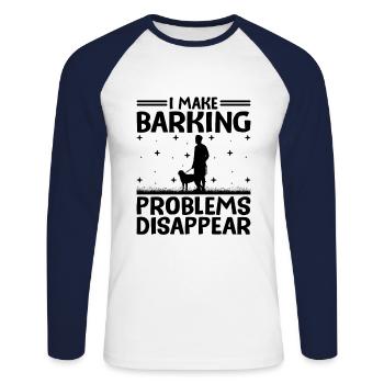 Dog Trainer Dog Training Training Dogs Pet Care Pr - Unisex Long Sleeve Baseball T-Shirt - white/navy - Front - Nik (191cm)